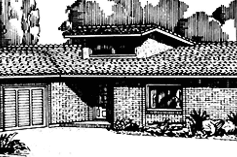 Architectural House Design - Adobe / Southwestern Exterior - Front Elevation Plan #320-1359