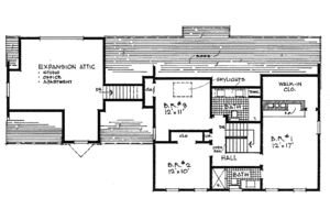 Floor Plan - Upper Floor for Colonial House Plan #315-119 - 3 bed, 2.5 bath