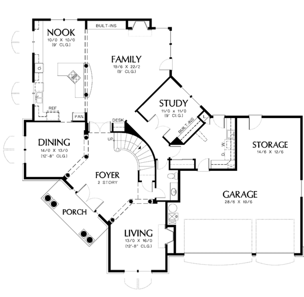 Home Plan - Traditional Floor Plan - Main Floor Plan #48-802