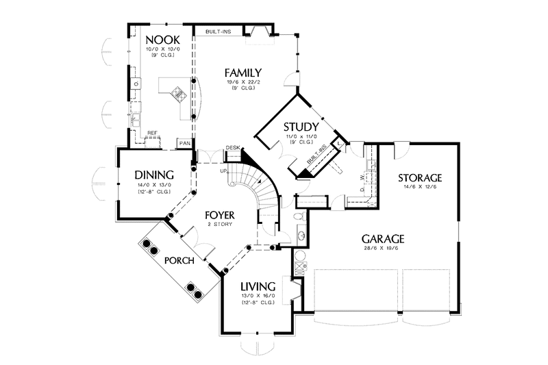 Home Plan - Floor Plan - Main Floor for Traditional House Plan #48-802 - 4 bed, 2.5 bath