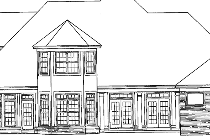 Home Plan - Exterior - Rear Elevation for Mediterranean House Plan #952-44 - 4 bed, 3.5 bath