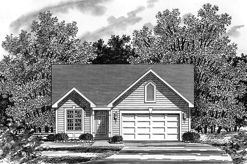 House Blueprint - Craftsman Exterior - Front Elevation Plan #316-245
