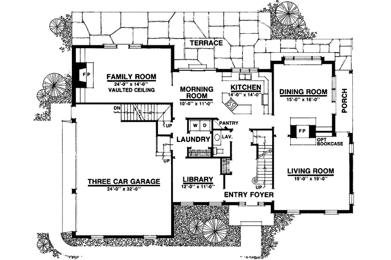 Dream House Plan - Floor Plan - Main Floor for Colonial House Plan #1016-35 - 4 bed, 3.5 bath