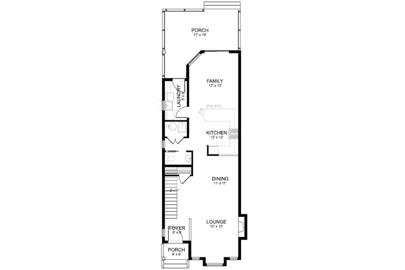 Architectural House Design - Floor Plan - Main Floor for Contemporary House Plan #1101-33 - 3 bed, 2.5 bath