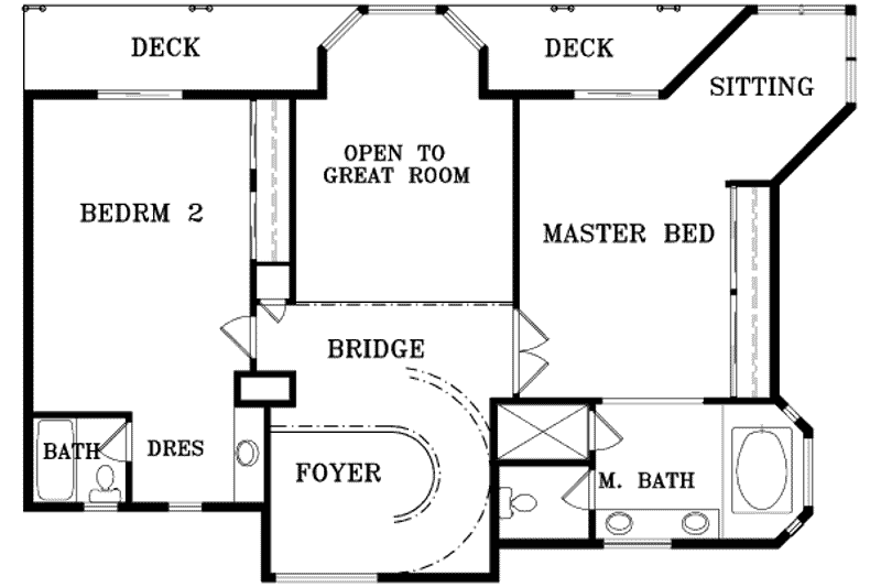 Home Plan - Floor Plan - Upper Floor for European House Plan #1-1476 - 4 bed, 3.5 bath