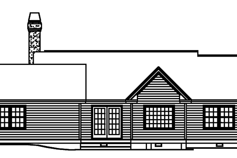 House Plan Design - Exterior - Rear Elevation for Ranch House Plan #929-114 - 3 bed, 2 bath