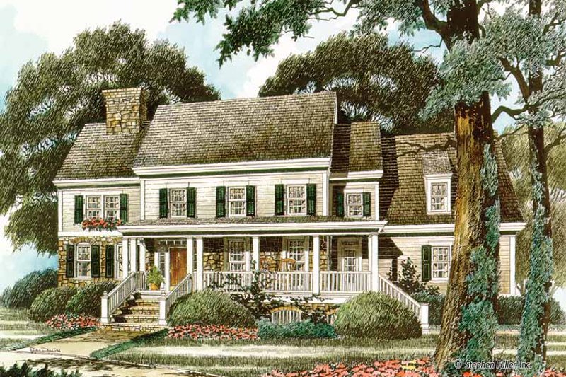 Dream House Plan - Country Exterior - Front Elevation Plan #429-342