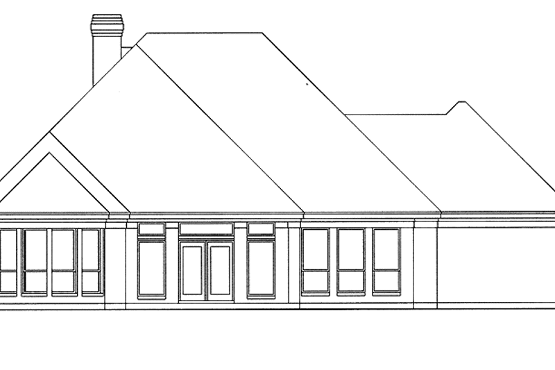 House Blueprint - Exterior - Rear Elevation for Country House Plan #946-10 - 2 bed, 2.5 bath