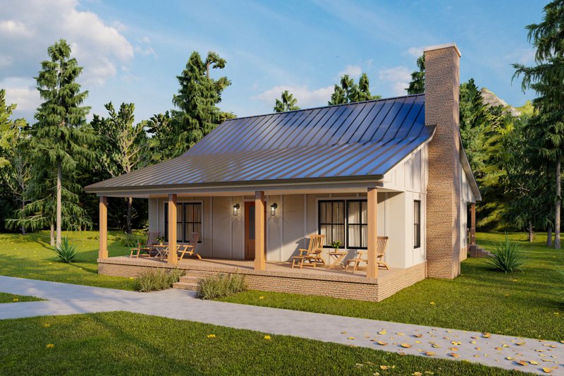 House Plan Design - Exterior - Front Elevation 4 for Cottage House Plan #1117-11 - 2 bed, 2.5 bath