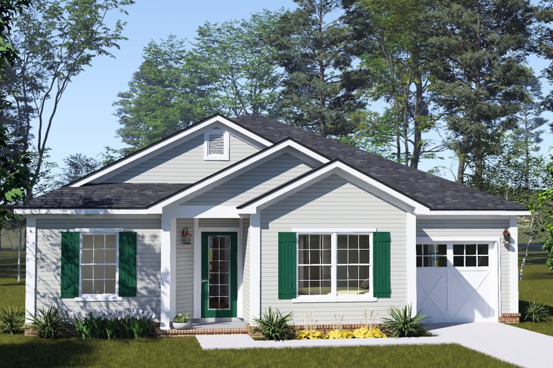 Architectural House Design - Exterior - Front Elevation 2 for Modern House Plan #513-2469 - 3 bed, 2 bath