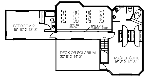 Home Plan - Modern Floor Plan - Upper Floor Plan #60-141