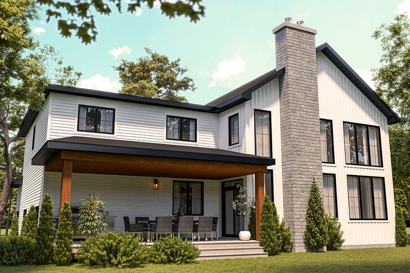 Dream House Plan - Exterior - Rear Elevation 1 for Farmhouse House Plan #23-2752 - 4 bed, 3 bath