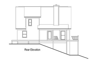 Exterior - Rear Elevation for Cottage House Plan #71-108 - 3 bed, 2 bath