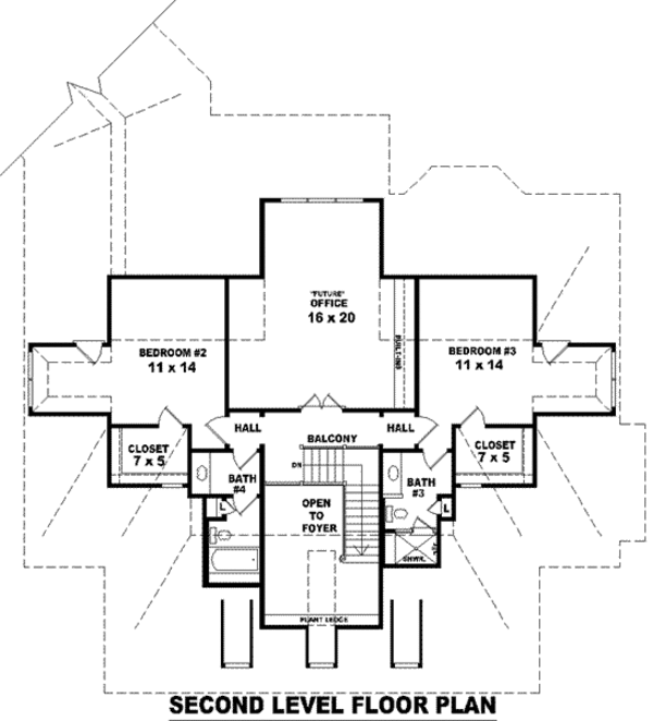 Southern Floor Plan - Upper Floor Plan #81-1213