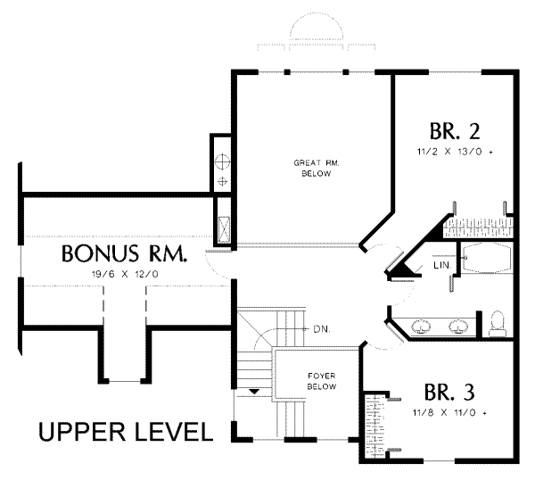 Architectural House Design - Craftsman Floor Plan - Upper Floor Plan #48-135