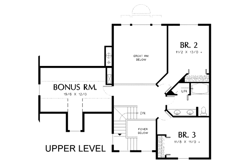 Dream House Plan - Floor Plan - Upper Floor for Craftsman House Plan #48-135 - 4 bed, 2.5 bath