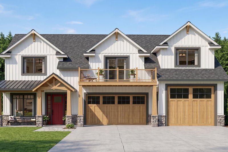Architectural House Design - Exterior - Front Elevation 2 for Craftsman House Plan #1064-474 - 4 bed, 2.5 bath