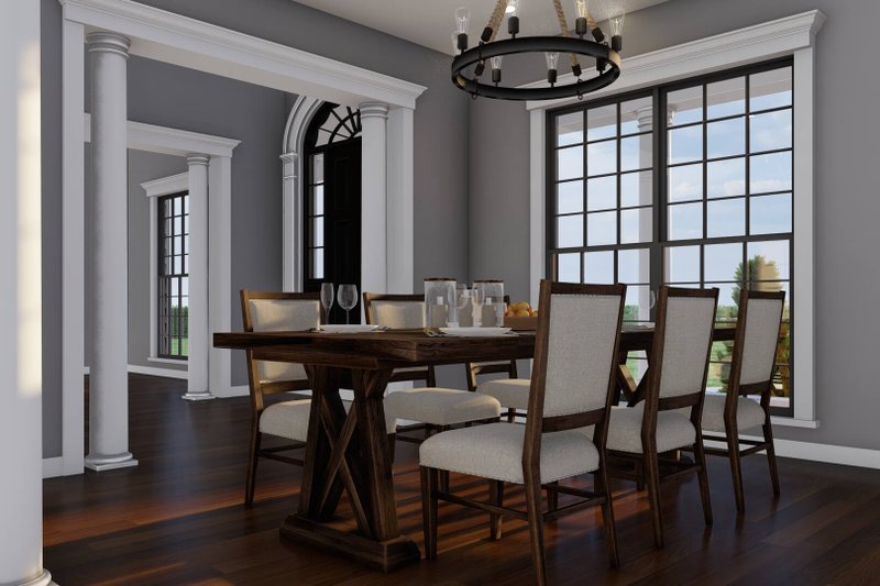 House Blueprint - Interior - Dining Room for Farmhouse House Plan #17-3443 - 3 bed, 2 bath