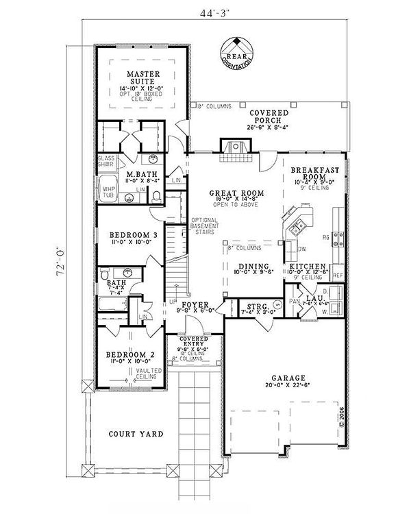 House Blueprint - European Floor Plan - Main Floor Plan #17-122