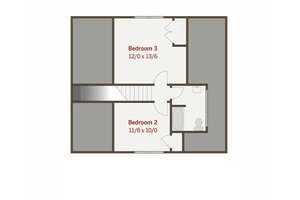 Floor Plan - Upper Floor for Craftsman House Plan #461-17 - 3 bed, 2.5 bath