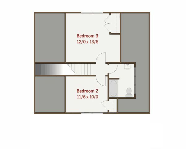 Craftsman Floor Plan - Upper Floor Plan #461-17