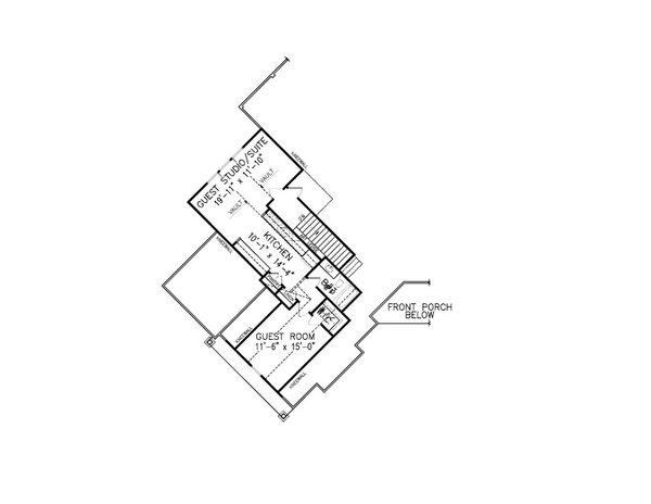 House Blueprint - Craftsman Floor Plan - Upper Floor Plan #54-515
