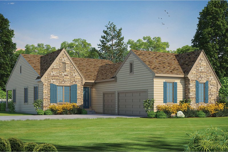 Dream House Plan - Ranch Exterior - Front Elevation Plan #20-2285