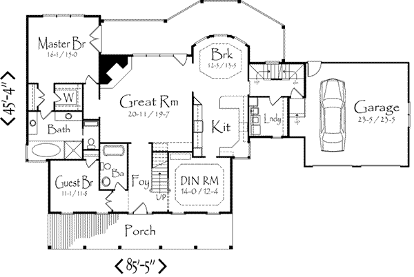 Country Floor Plan - Main Floor Plan #71-115