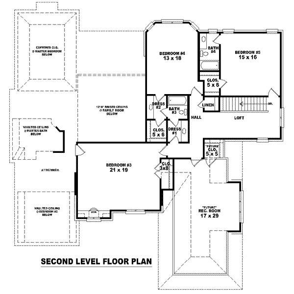 European Floor Plan - Upper Floor Plan #81-1323