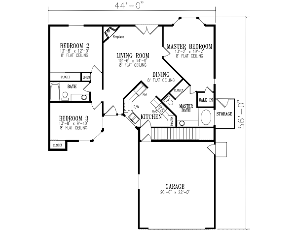 Home Plan - Adobe / Southwestern Floor Plan - Main Floor Plan #1-236