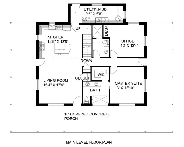 House Blueprint - Farmhouse Floor Plan - Main Floor Plan #117-1061