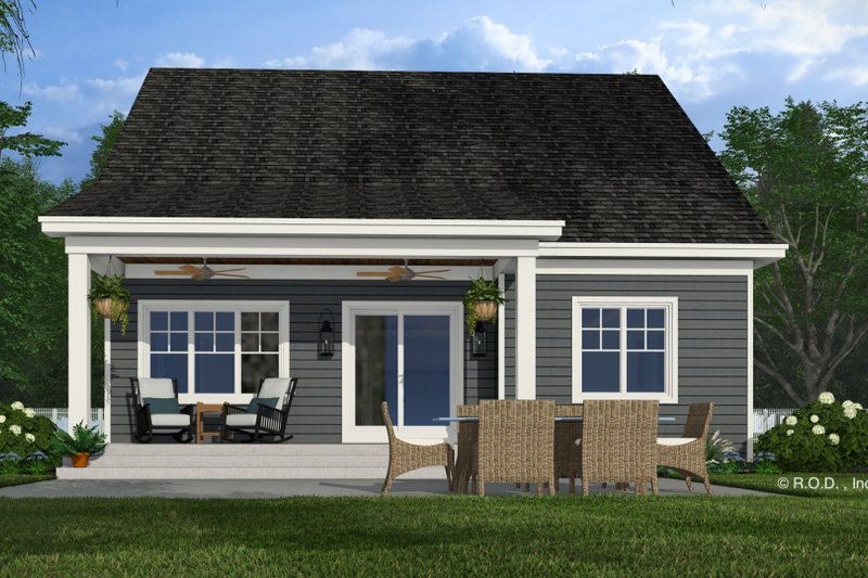 House Design - Exterior - Rear Elevation 1 for Craftsman House Plan #51-1288 - 3 bed, 3.5 bath