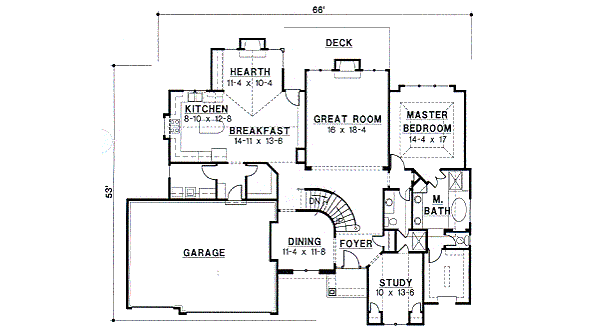 European Floor Plan - Main Floor Plan #67-220