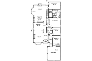 Floor Plan - Main Floor for European House Plan #81-616 - 3 bed, 2 bath