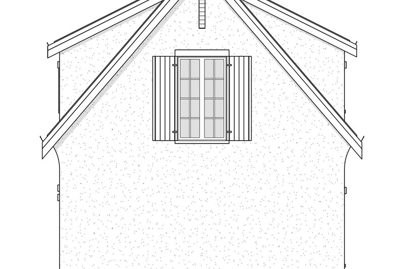 Home Plan - Exterior - Rear Elevation 4 for Farmhouse House Plan #1114-55 - 1 bed, 1 bath