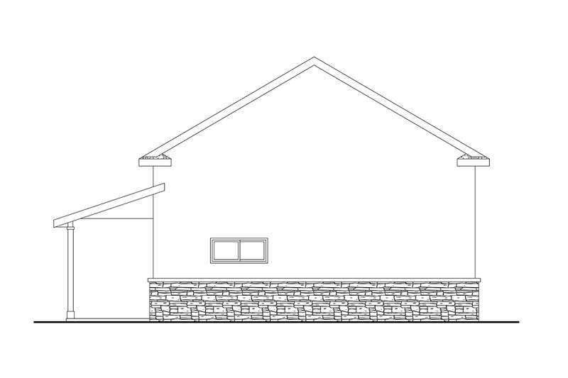 House Design - Exterior - Rear Elevation for Adobe / Southwestern House Plan #124-1367, 0 bath