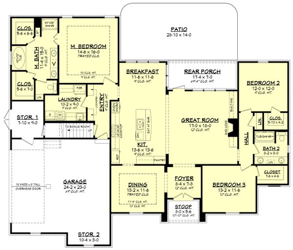 European Floor Plan - Main Floor Plan #430-94