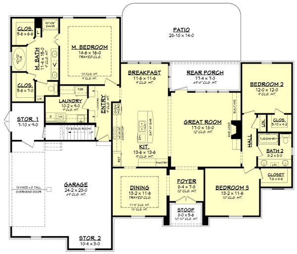 Dream House Plan - European Floor Plan - Main Floor Plan #430-94