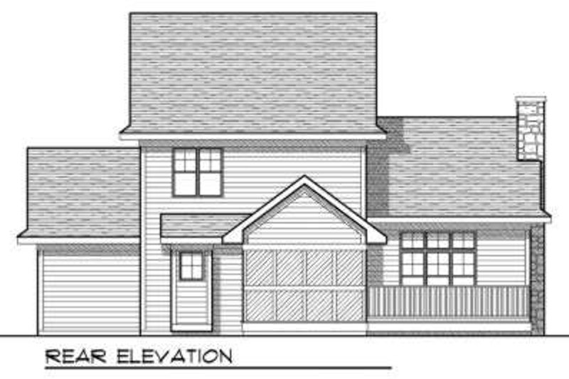 Home Plan - Exterior - Rear Elevation for Traditional House Plan #70-725 - 3 bed, 2.5 bath