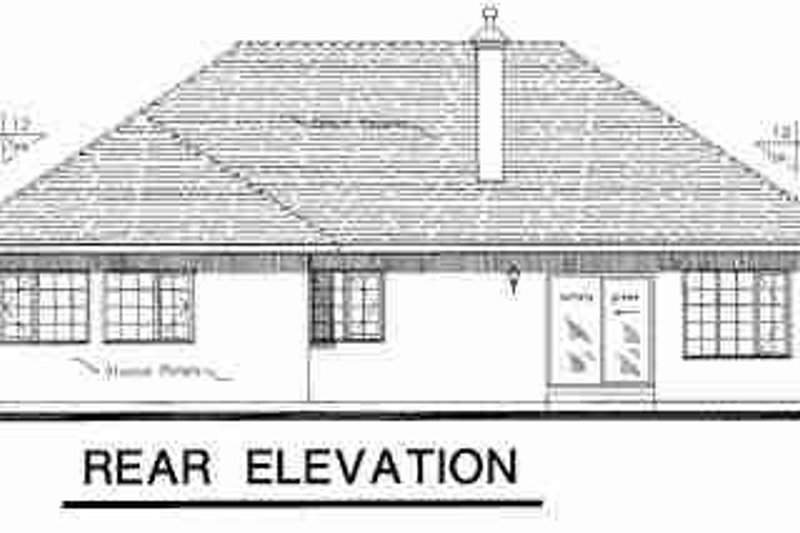Dream House Plan - Exterior - Rear Elevation for Traditional House Plan #18-3105 - 3 bed, 2 bath