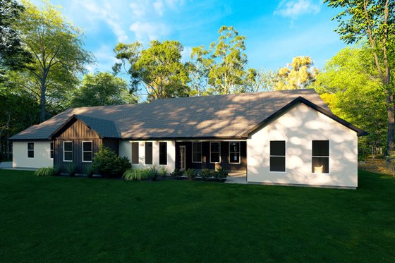 Exterior - Rear Elevation for Craftsman House Plan #1111-47 - 4 bed, 3 bath