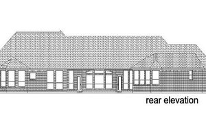 Exterior - Rear Elevation for European House Plan #84-281 - 4 bed, 3.5 bath