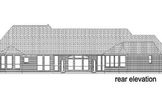 Exterior - Rear Elevation for European House Plan #84-281 - 4 bed, 3.5 bath