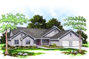 Traditional Style House Plan - 3 Beds 2.5 Baths 1802 Sq/Ft Plan #70-208 