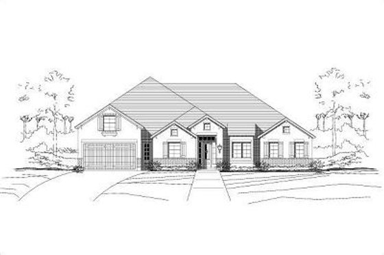 Exterior - Front Elevation for Traditional House Plan #411-662 - 4 bed, 2.5 bath