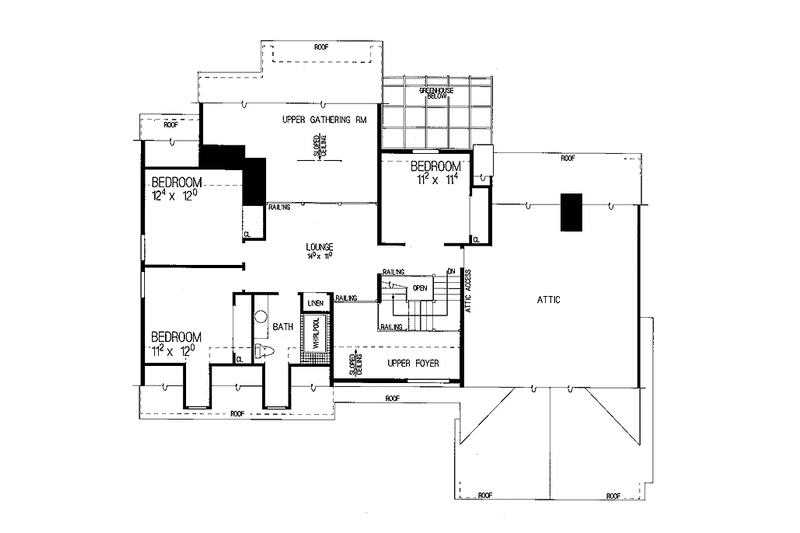 Home Plan - Floor Plan - Upper Floor for Country House Plan #72-855 - 4 bed, 2.5 bath