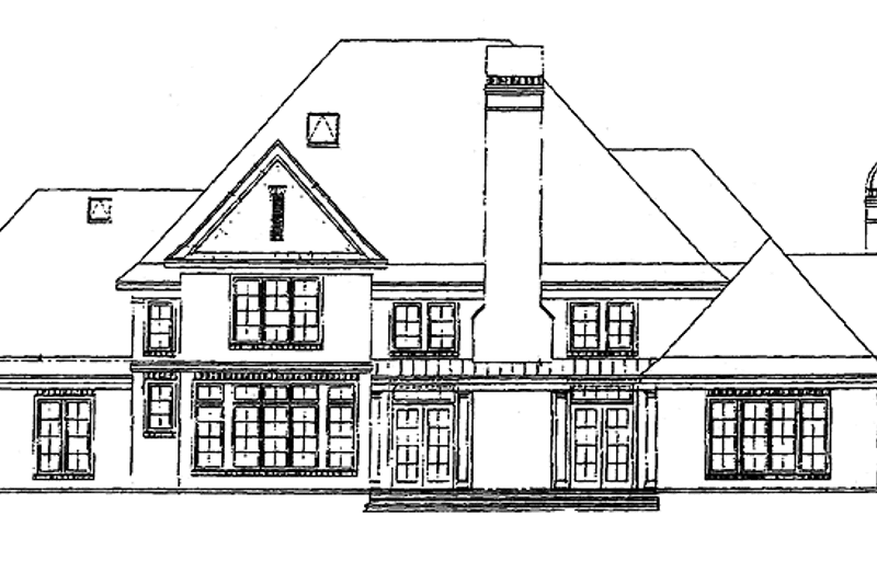 Dream House Plan - Exterior - Rear Elevation 1 for Traditional House Plan #929-284 - 4 bed, 3.5 bath