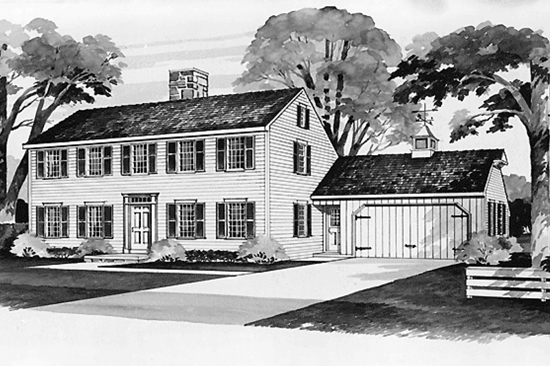 Home Plan - Colonial Exterior - Front Elevation Plan #72-497