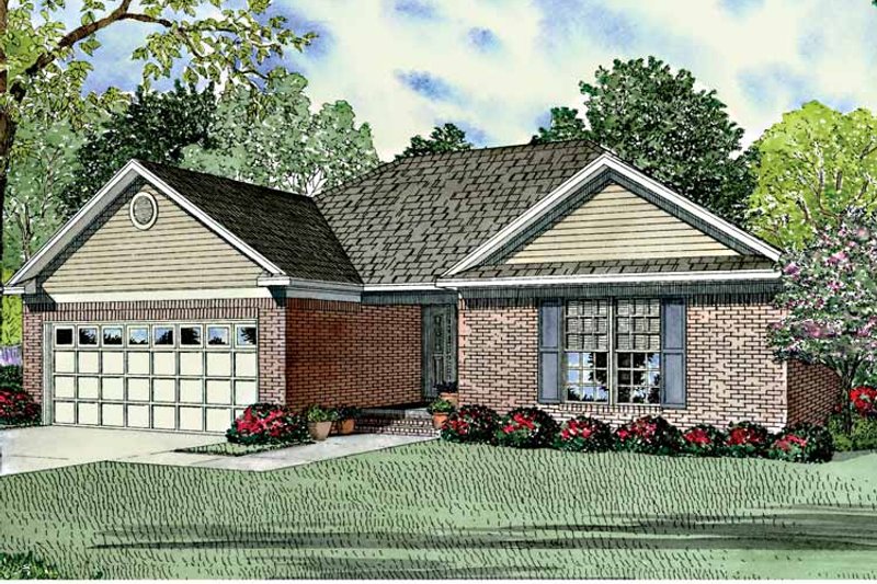 House Plan Design - Exterior - Front Elevation 3 for Ranch House Plan #17-3124 - 3 bed, 2 bath