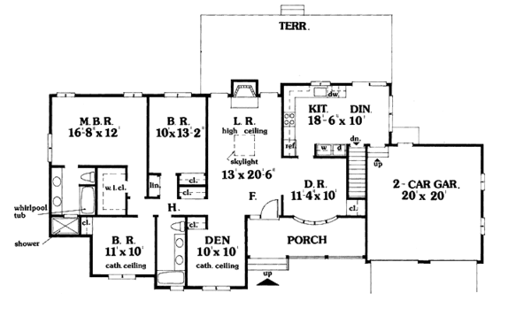 Home Plan - Country Floor Plan - Main Floor Plan #456-38